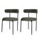 8 Kit 2 Cadeiras Serena Rivatti 54 cm -Largura- Estofado em Boucle Verde e Base em Aco Preto